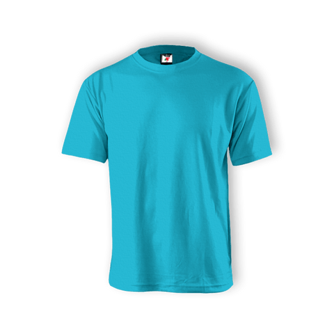 Round Neck T-shirt 100% Cotton: Blue Aqua