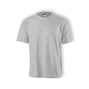 Round Neck T-shirt 100% Cotton: Grey Ash