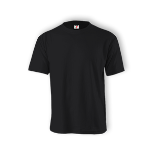 Round Neck T-shirt 100% Cotton: Black
