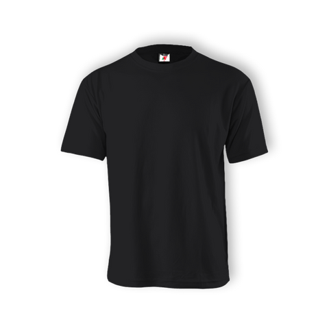 Round Neck T-shirt 100% Cotton: Black