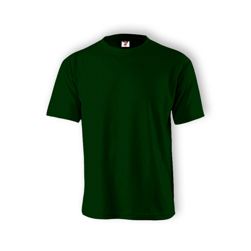 Round Neck T-shirt 100% Cotton: Bottled Green