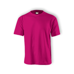 Round Neck T-shirt 100% Cotton: Fuchsia