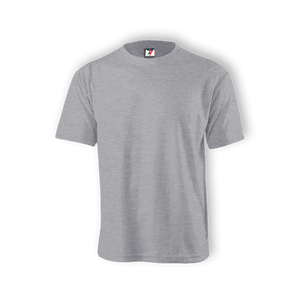 Round Neck T-shirt 100% Cotton: Grey Melange