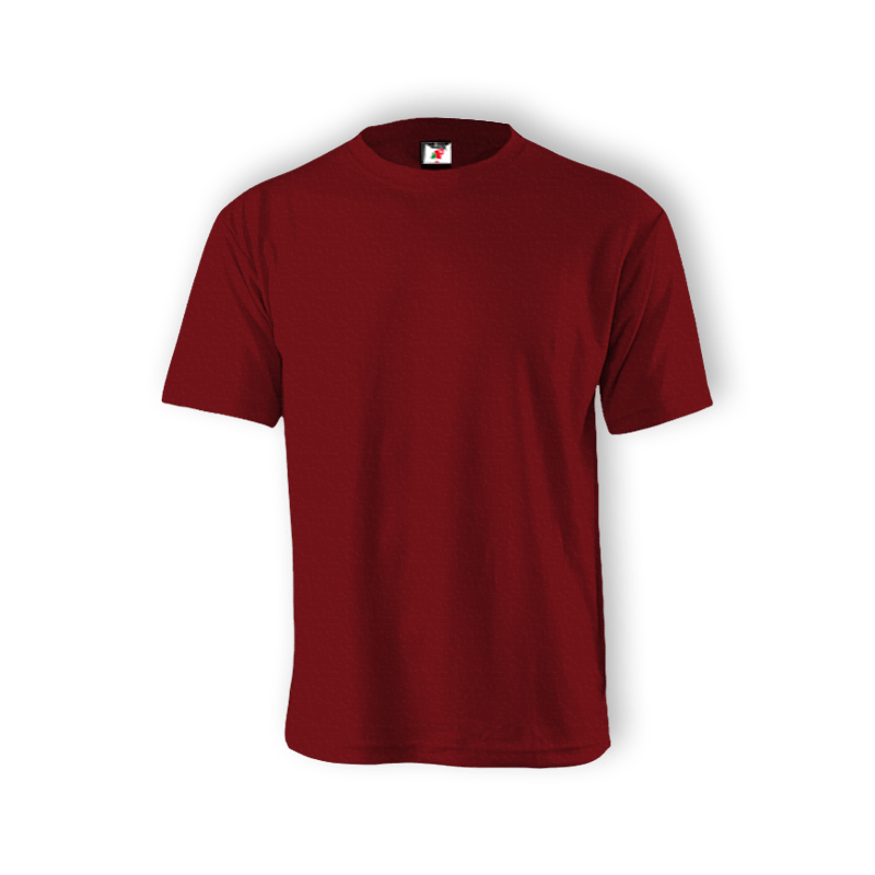 Round Neck T-shirt 100% Cotton: Maroon
