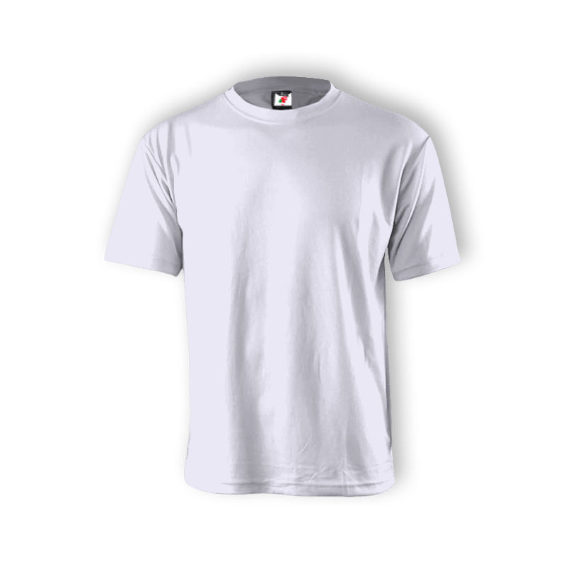 Round Neck T-shirt 100% Cotton: White