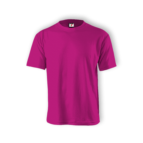 Round Neck T-shirt 100% Cotton: Magenta