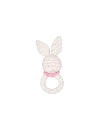 Baby Rattle - Bunny White 8001